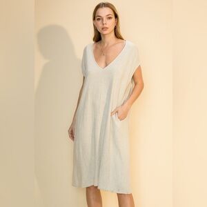 HYFVE Oversized Linen Blend Dress